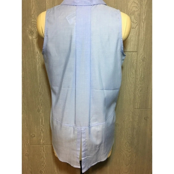 Philosophy Chambray Sleeveless Blouse M - Picture 3 of 4